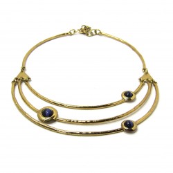065 Brass Stone Necklace