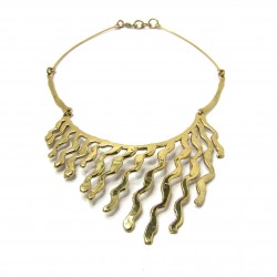 409 Brass Waves Necklace